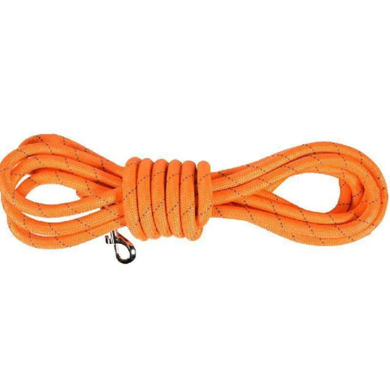 BOBBY Laisse pour chien en nylon rond coloris orange Walk - 5 m