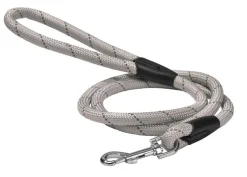 BOBBY Laisse pour chien en nylon rond coloris gris - 1,2 m
