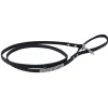 WOUAPY Laisse pour chien noire simili cuir Strass Petmini – 10 mm x 1,2 m