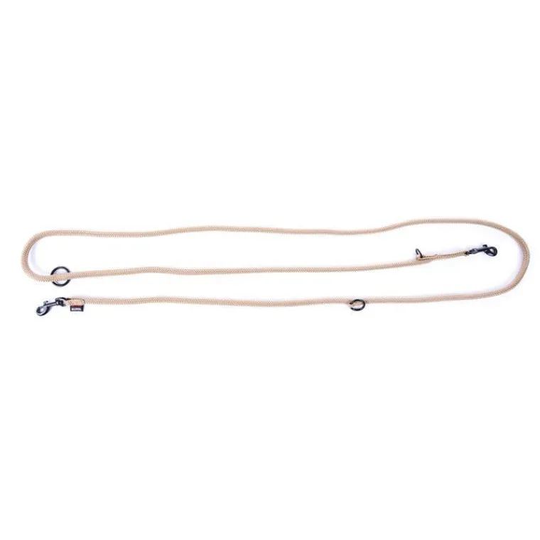MARTIN SELLIER Laisse ronde 3 positions coloris beige - 1,3x190 cm