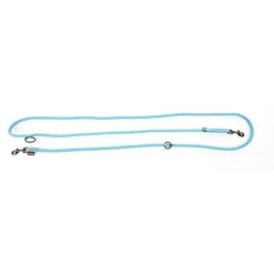 MARTIN SELLIER Laisse ronde 3 positions coloris turquoise - 1,3x190 cm