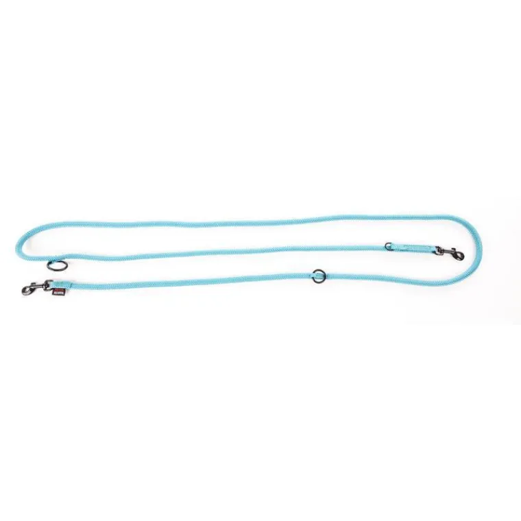 MARTIN SELLIER Laisse ronde 3 positions coloris turquoise - 1,3x190 cm