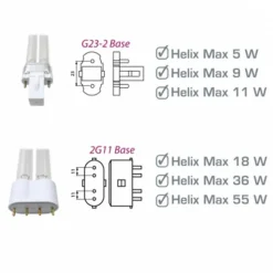 BLUE CORAL Lampe UVC de rechange, spéciale Helix Max, AQUA MEDIC - 5 Watts