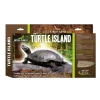 REPTILE PLANET Île flottante pour tortue aquatique avec ascenseur coloris marron Turtle Island - Taille L - 36,5 x 19 x 4,2 cm