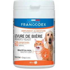 FRANCODEX Levure de bière pour chien et chat - 60 comprimés