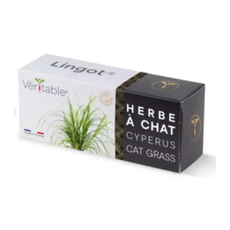 VÉRITABLE Lingot herbe à chat substrat présemé Véritable® - 3,6 x 12,8 x 5,3 cm