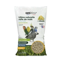 HAMIFORM Litiere rafle mais aux fleurs pour oiseaux 7,5L