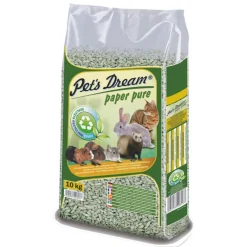 PET'S DREAM Litière en papier recyclé non-agglomérante pour chat et rongeur Paper Pure - 10 L