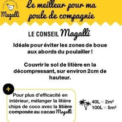 MAGALLI Litière et couvre-sol chips de coco 40 L