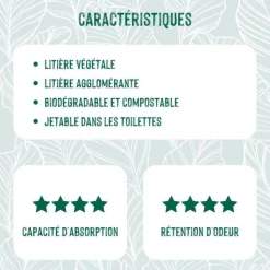 CAT'S BEST Litière végétale agglomérante pour chat et furet Cat’s Best Original 40 L - 17.2 kg
