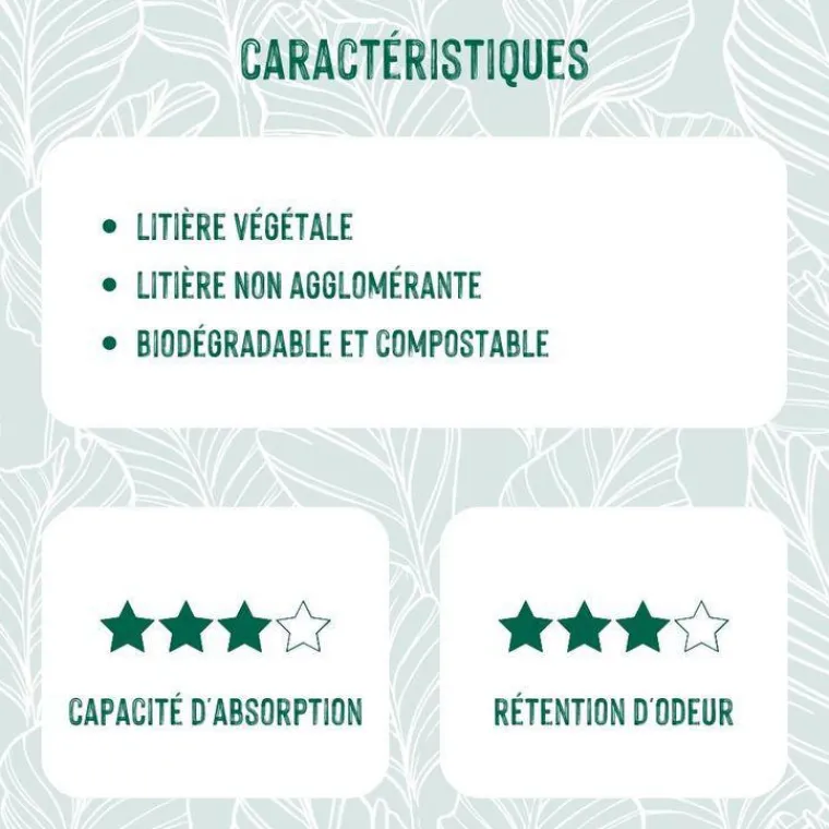 CAT'S BEST Litière végétale non-agglomérante pour chat, oiseau et rongeur Cat’s Best Universal 20 L - 11 kg