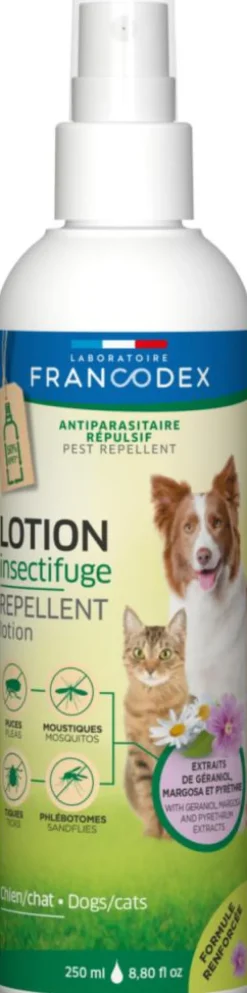 FRANCODEX Lotion insectifuge pour chien et chat - 250 ml