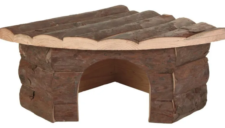TRIXIE Maison d'angle pour petits animaux coloris marron en bois Jesper PM