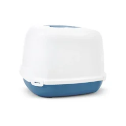 SAVIC Maison de toilette d'angle pour chat Nestor Corner gris
