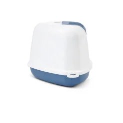 SAVIC Maison de toilette d'angle pour chat Nestor Corner gris