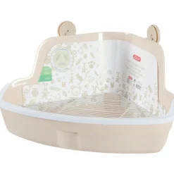 ZOLUX Maison de toilette d'angle pour les rongeurs coloris beige – 33 x 42 x 20,5 cm