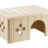 FERPLAST Maison rectangulaire pour cochon dinde coloris marron en bois
