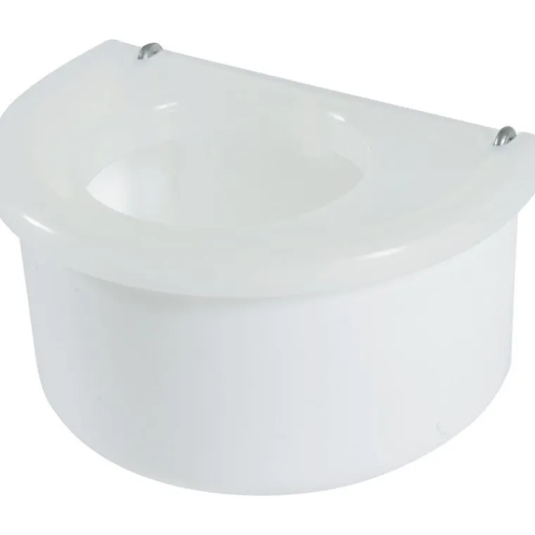 ZOLUX Mangeoire anti-gaspillage pour les oiseaux en plastique coloris blanc - 7 x 6 x 4,3 cm