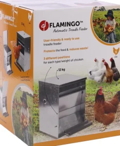 FLAMINGO Mangeoire automatique coloris gris Timo Taille M - 30 x 41,5 x 41,5 cm