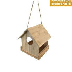 HAMIFORM Mangeoire möok en bambou 15 x 18 x 16 cm