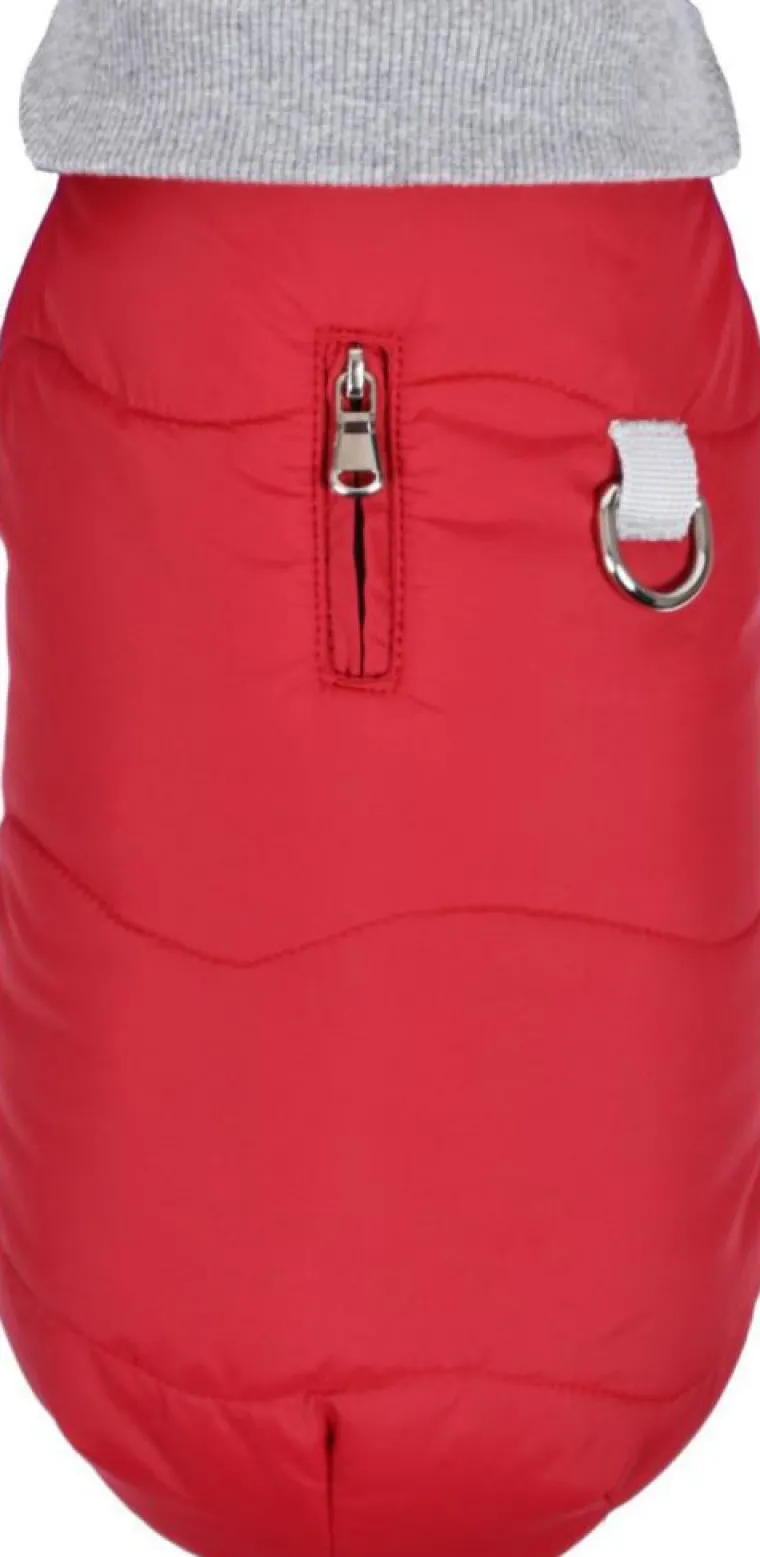 BOBBY Manteau pour chien coloris rouge doublé polaire Contraste - Taille 56XL