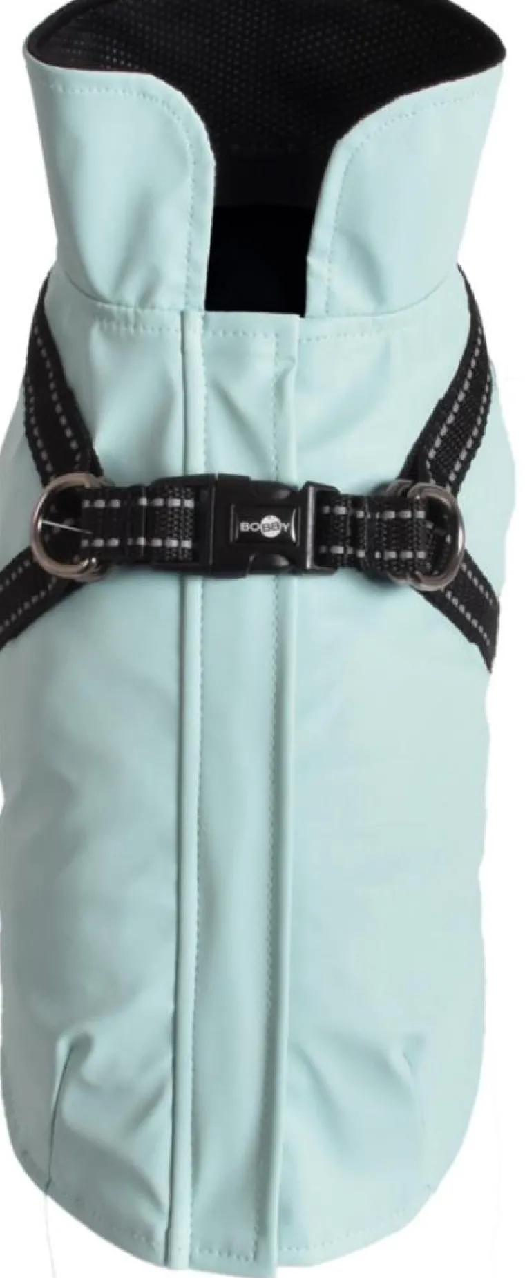 BOBBY Manteau pour chien coloris bleu glacier avec harnais intégré Tom - Taille 42L