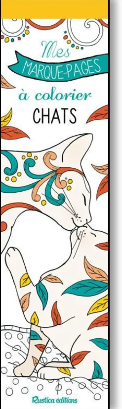 ÉDITIONS RUSTICA Marque-pages à colorier "Chats"