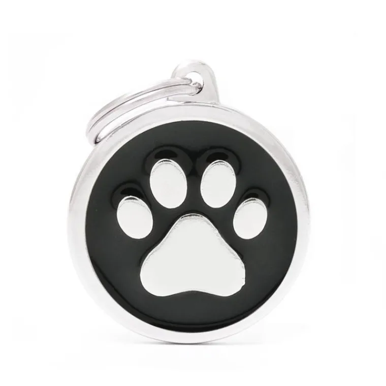 MYFAMILY Médaille classic grand cercle patte noire