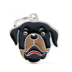 MYFAMILY Médaille colors pour rottweiler adulte en métal