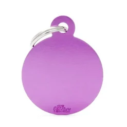 MYFAMILY Médaille en aluminium violet Basic grand cercle