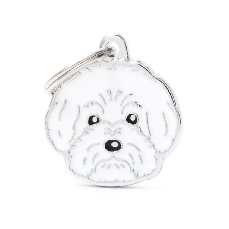 MYFAMILY Médaille friends pour bichon bolonais en métal