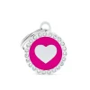 MYFAMILY Médaille glam petit cercle rose avec cœur