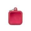 MYFAMILY Médaille hushtag carré rouge en aluminium