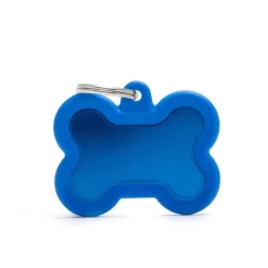 MYFAMILY Médaille hushtag os bleu en aluminium