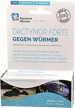 DEWERSE Médicament vermifuge pour aquarium Dactymor Forte Vers - 20 ml