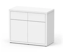 AQUATLANTIS Meuble pour aquarium en bois coloris blanc 2 portes Sublime Ultra 100 - 100 x 50 x 83 cm