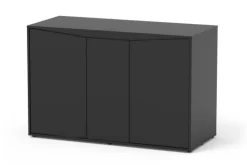 AQUATLANTIS Meuble pour aquarium en bois coloris noir 2 portes Volga 350 - 80 x 52,5 x 122,5 cm