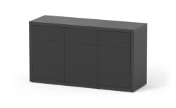 AQUATLANTIS Meuble pour aquarium en bois coloris noir 3 portes Sublime Ultra 150 - 150 x 50 x 83 cm