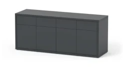 AQUATLANTIS Meuble pour aquarium en bois coloris gris foncé 4 portes Sublime Ultra 200 - 200 x 60 x 83 cm