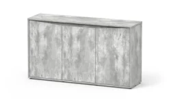 AQUATLANTIS Meuble pour aquarium en bois coloris béton Slpendid 150 - 150 x 40 x 83 cm