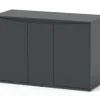 AQUATLANTIS Meuble pour aquarium en bois coloris gris 2 portes Volga 350 - 80 x 52,5 x 122,5 cm