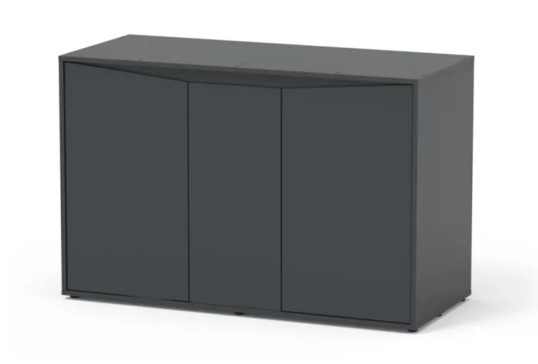 AQUATLANTIS Meuble pour aquarium en bois coloris gris 2 portes Volga 350 - 80 x 52,5 x 122,5 cm