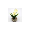 LABEO Mini massif de fleurs blanches en plastique 10 cm