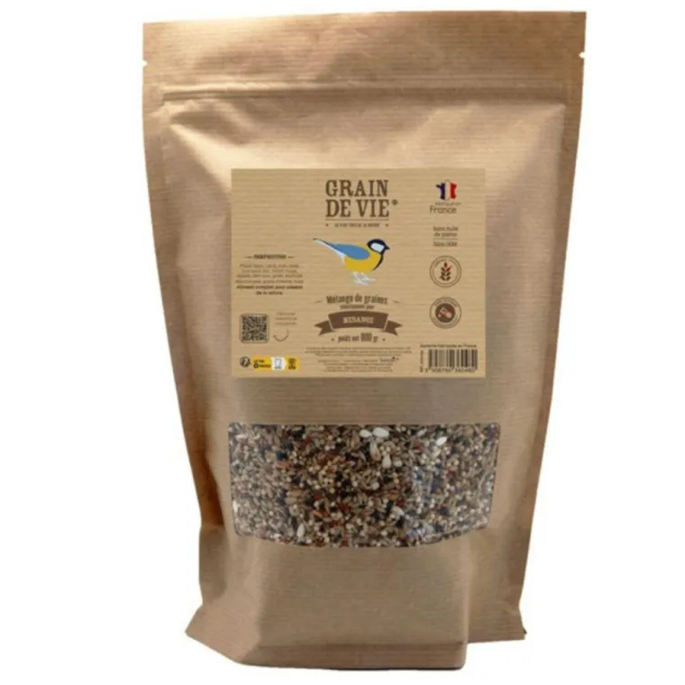 GRAIN DE VIE Mélange de graines premium pour mésanges - 800 g