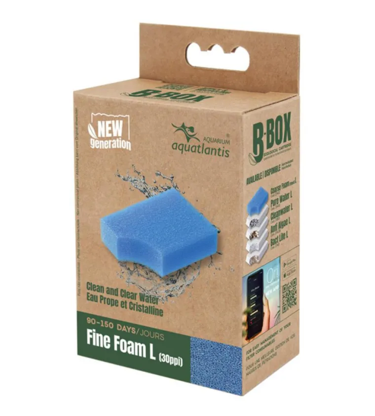 AQUATLANTIS Mousse de filtration fine pour aquarium coloris bleu B-Box fine foam - Taille L