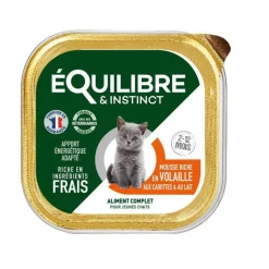 EQUILIBRE & INSTINCT Mousse pour chaton à la volaille et aux carottes Équilibre & Instinct - 85 g
