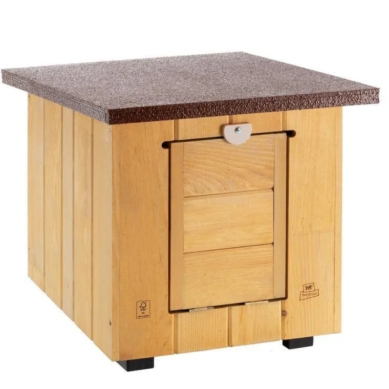 FERPLAST Niche en bois pin nordique coloris marron Baita 40 - 39 x 49,5 x 43 cm
