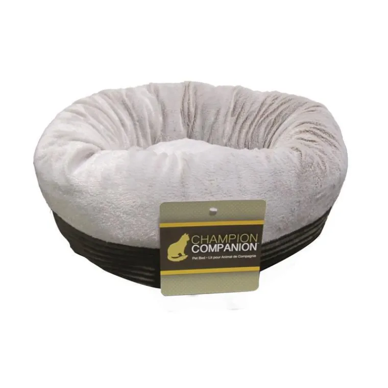CHAMPION COMPANION Nid douillet coloris gris et marron pour chat Champion Compagnon - 50 x 50 x 17 cm