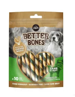 ZEUS Os à mâcher pour chien agneau et menthe Better Bones WrapTwist - x 10