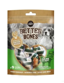 ZEUS Os à mâcher pour chien agneau et menthe Better Bones WrapBones - x 9
